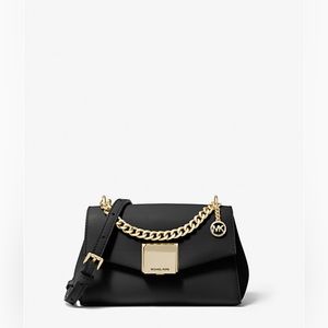 Michael Kors Lita Small Leather Crossbody Bag Black